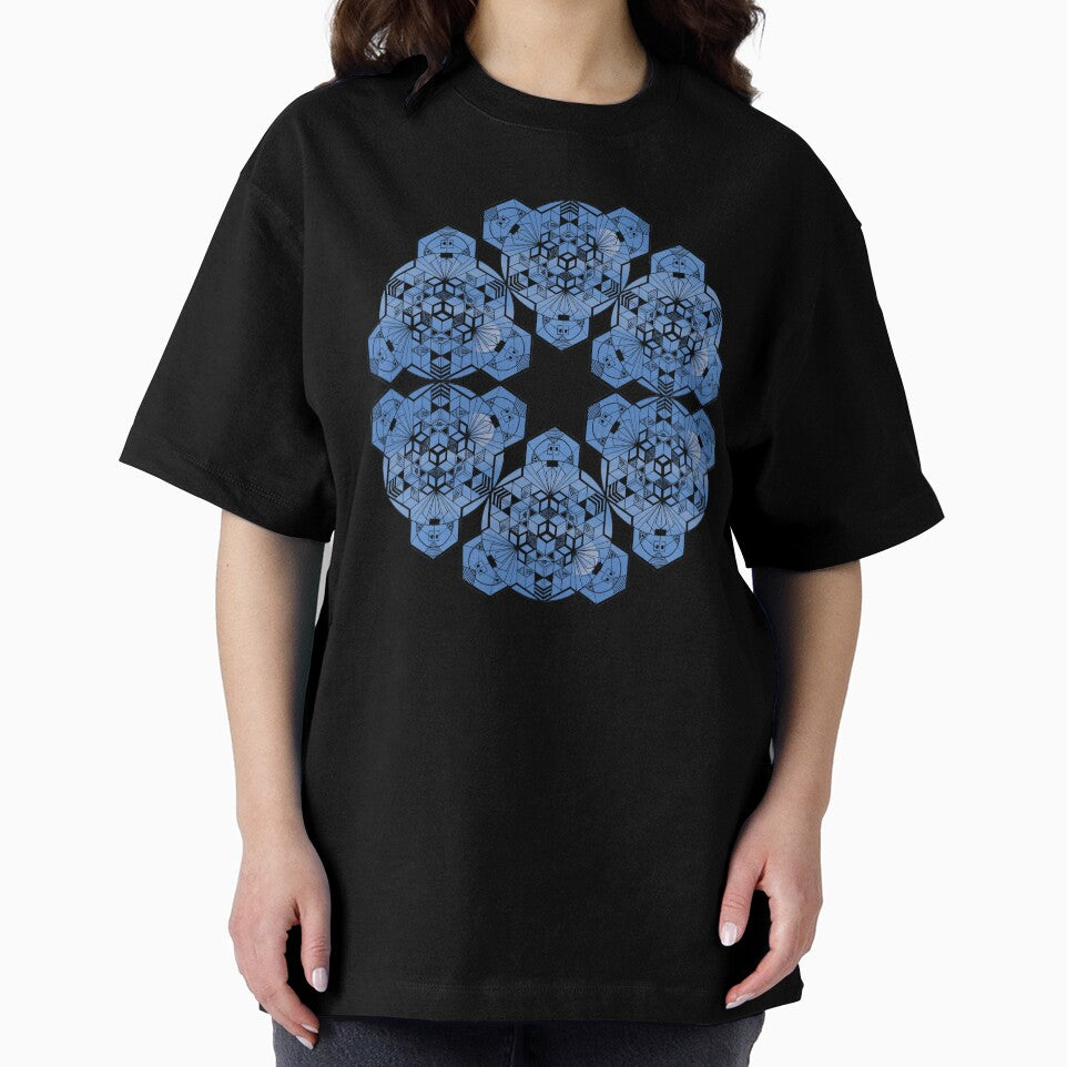 Blue Moon Cube Mandala Star by createVisions