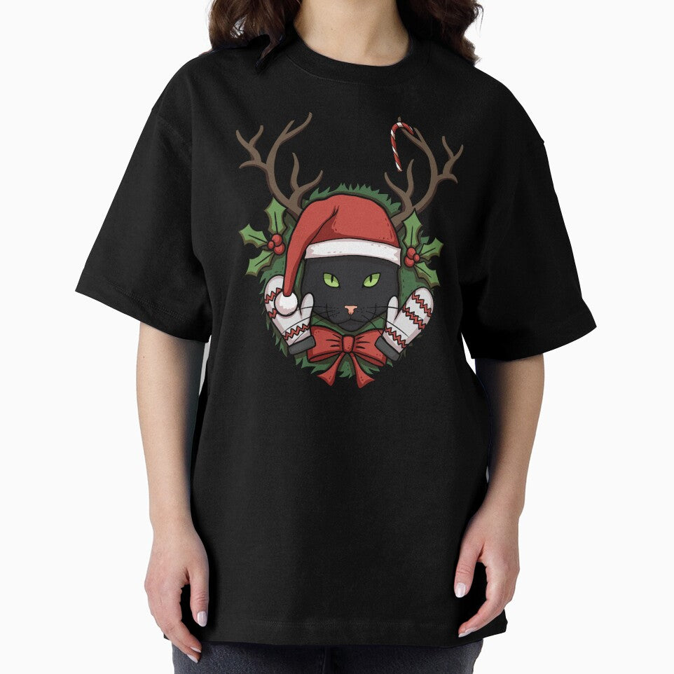 Christmas Black Cat by Celiina