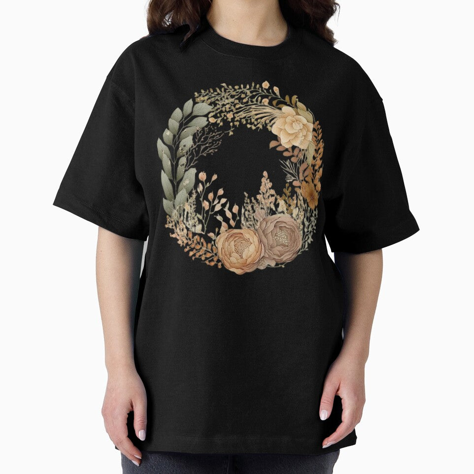 Boho Inspired Floral Print T-Shirt by iDezine GD