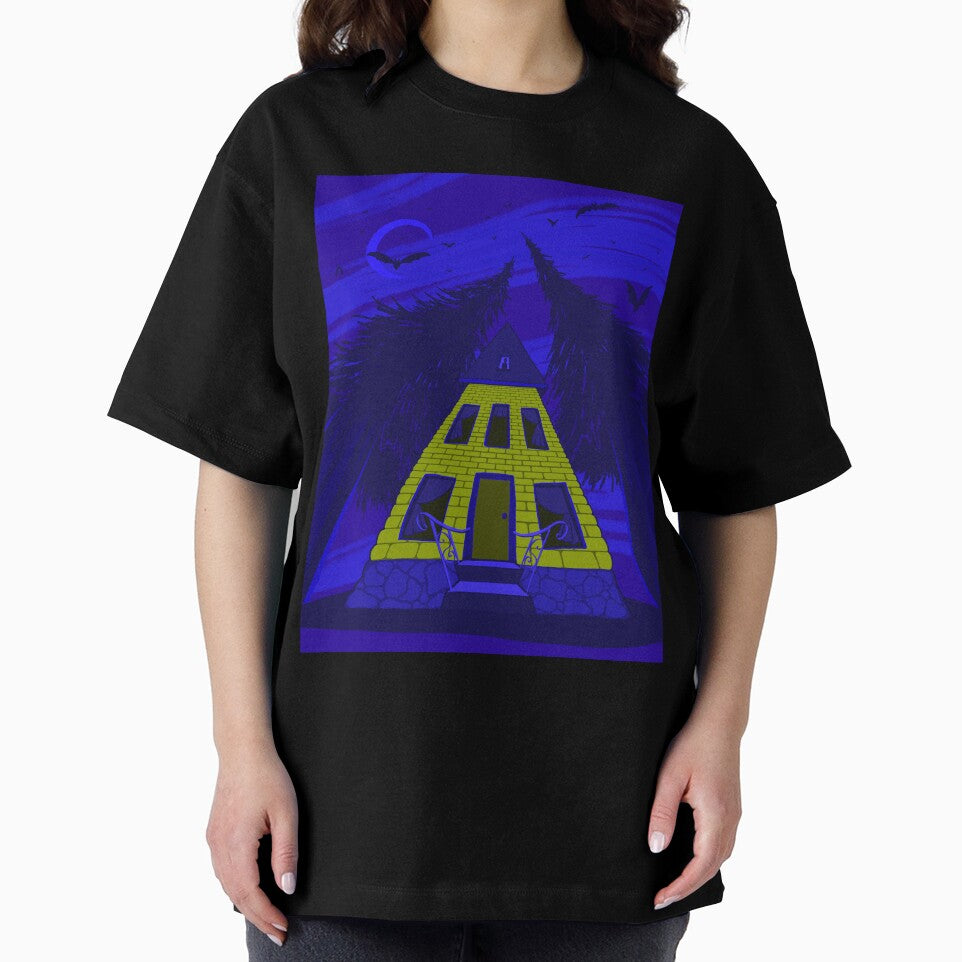 Yellow Haunted House Spooky Vibes Midnight Haunting by ArtByPRKR