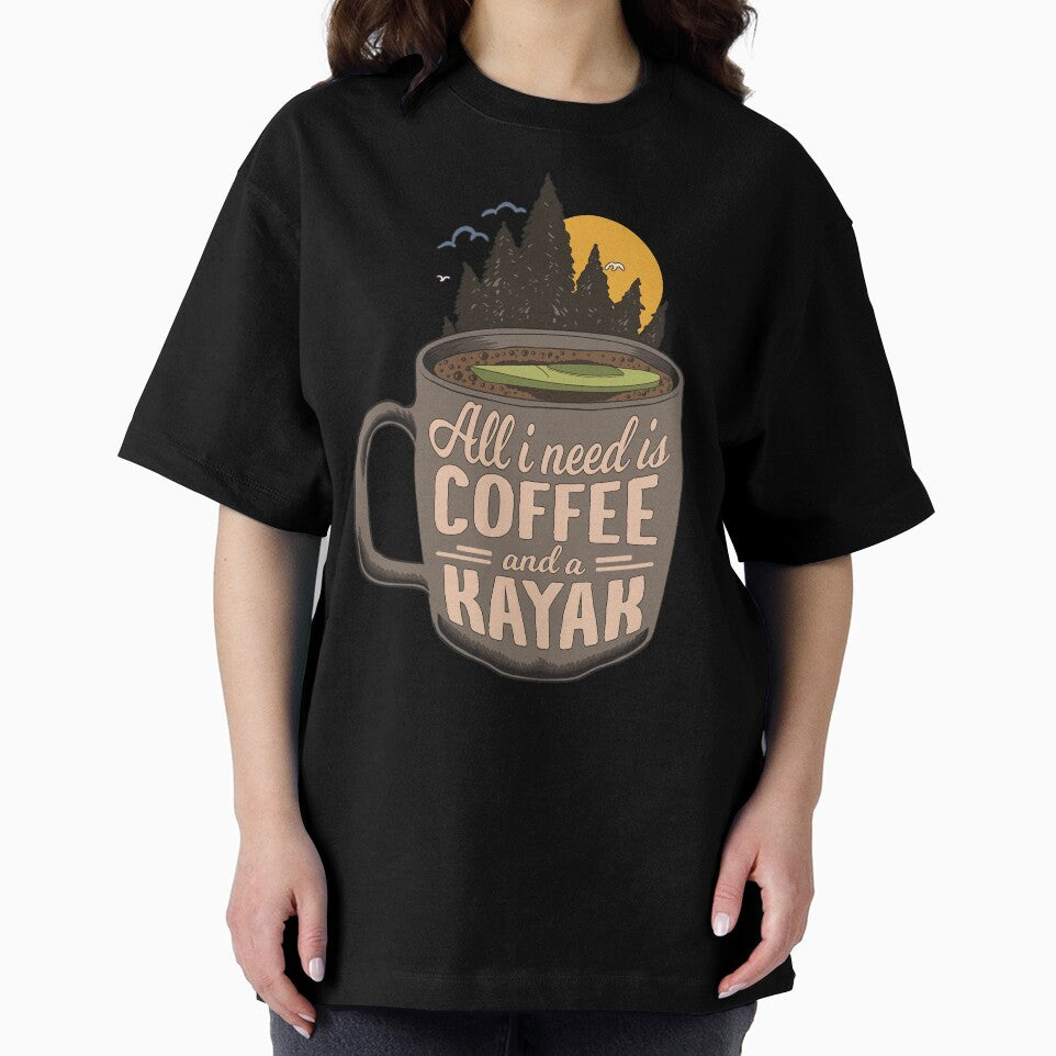 Coffee & Kayak Art Gift For Kayaking and Paddling Lovers by MrEddie10
