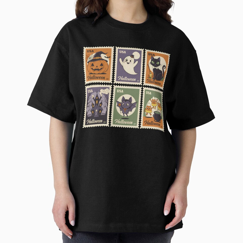 Halloween Retro Stamps by Funny Vintage Stickers And T-Shirts