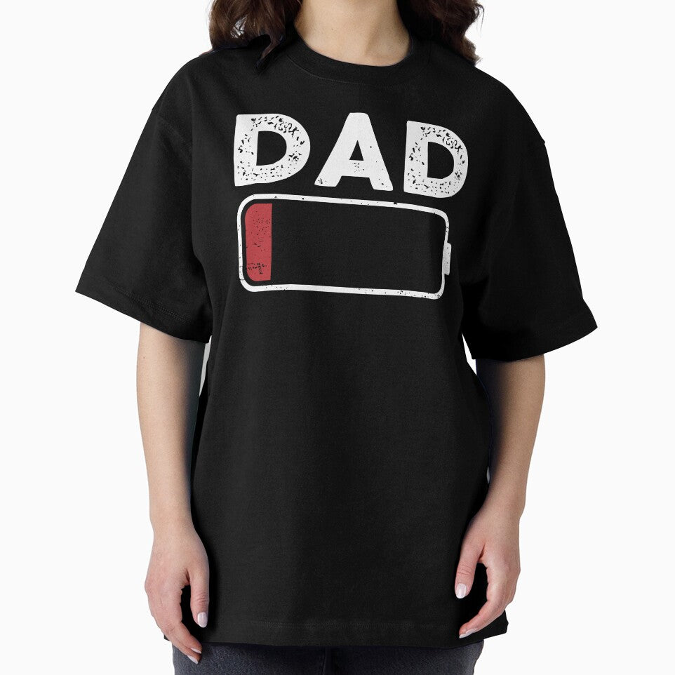 Dad Low Battery FunnyTired Daddy Battery Humor Gift for Him by alenaz