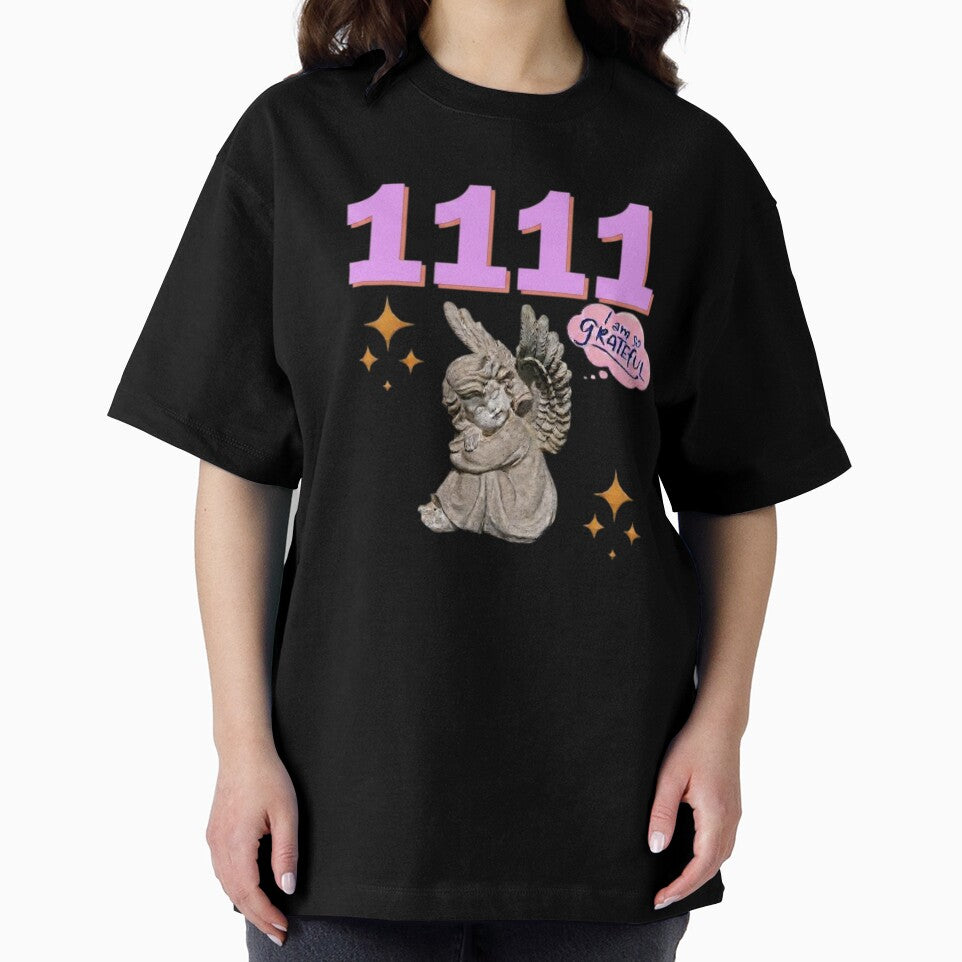 1111 Angel Number Design | Aesthetic | Manifest | Manifestation | Grateful | Angels | Spiritual | Gratitude Journals | Pink |  tshirts, mugs, stickers, posters by TeenLake