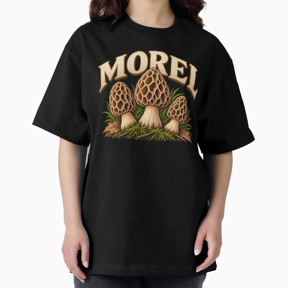Morel Mushroom Vintage Foraging Design by OddHobbyClub