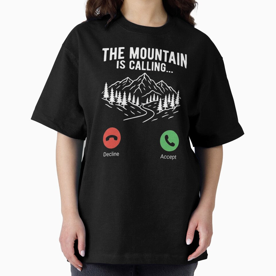 Mountain Is Calling Phone UI T-Shirt Design - Nature & Hiking Inspired Graphic by Gabe1983