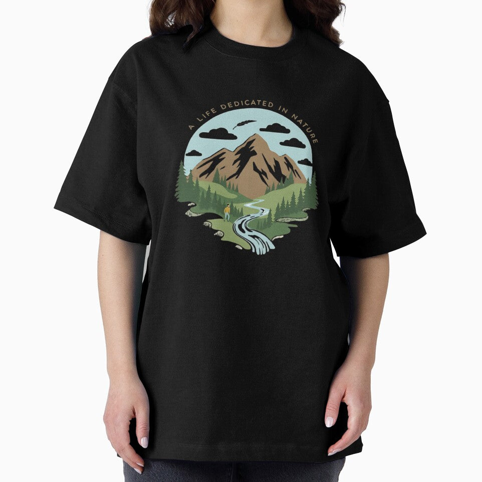 A Life Dedicated in Nature – Scenic Mountain Adventure Art by The-Daily-Drape