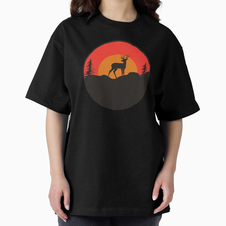sunset deer vintage by t-style-jmah