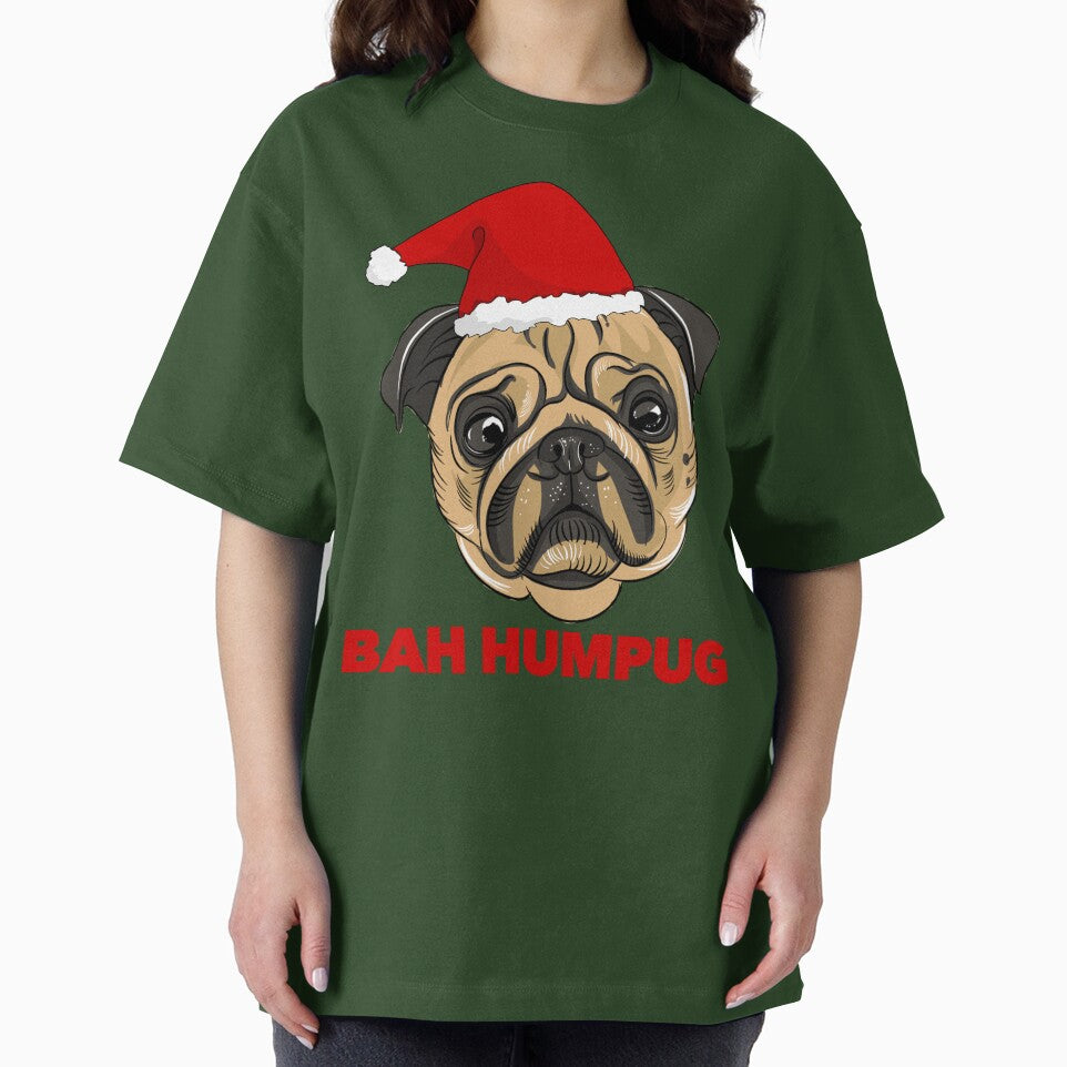 Bah Hum Pug Christmas Ugly Sweater T-shirt - Bah Humpug Pug Lovers by ravishdesigns
