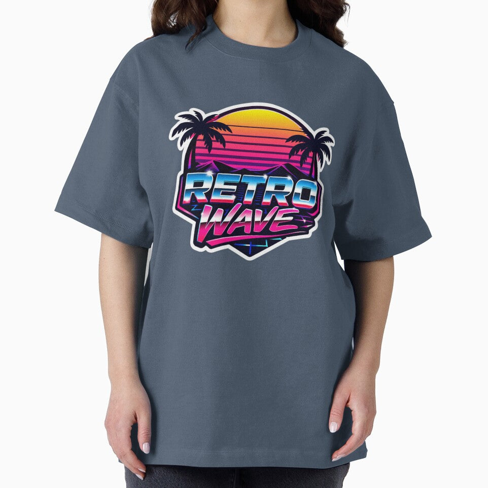 Retro Wave Vaporwave Sunset Palm Trees Neon 80s Aesthetic by craftedd