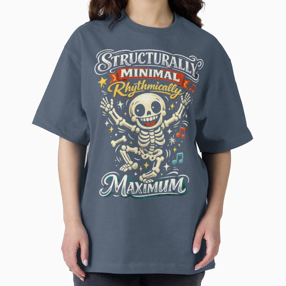 Structurally Minimal Rhythmically Maximum Funny Skeleton Dancing Halloween Tshirt by HopeAndHustle