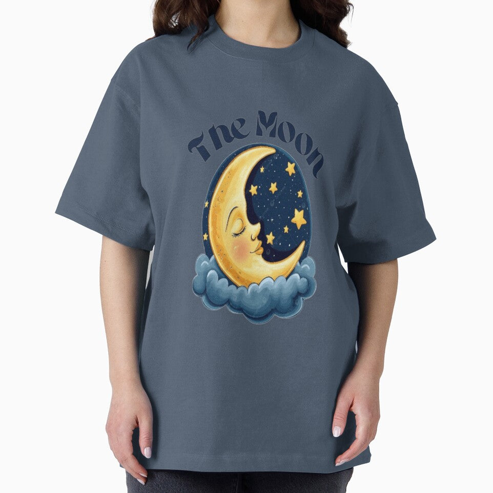 The Moon – Celestial Night Sky Lunar Art by PrashaDesigns
