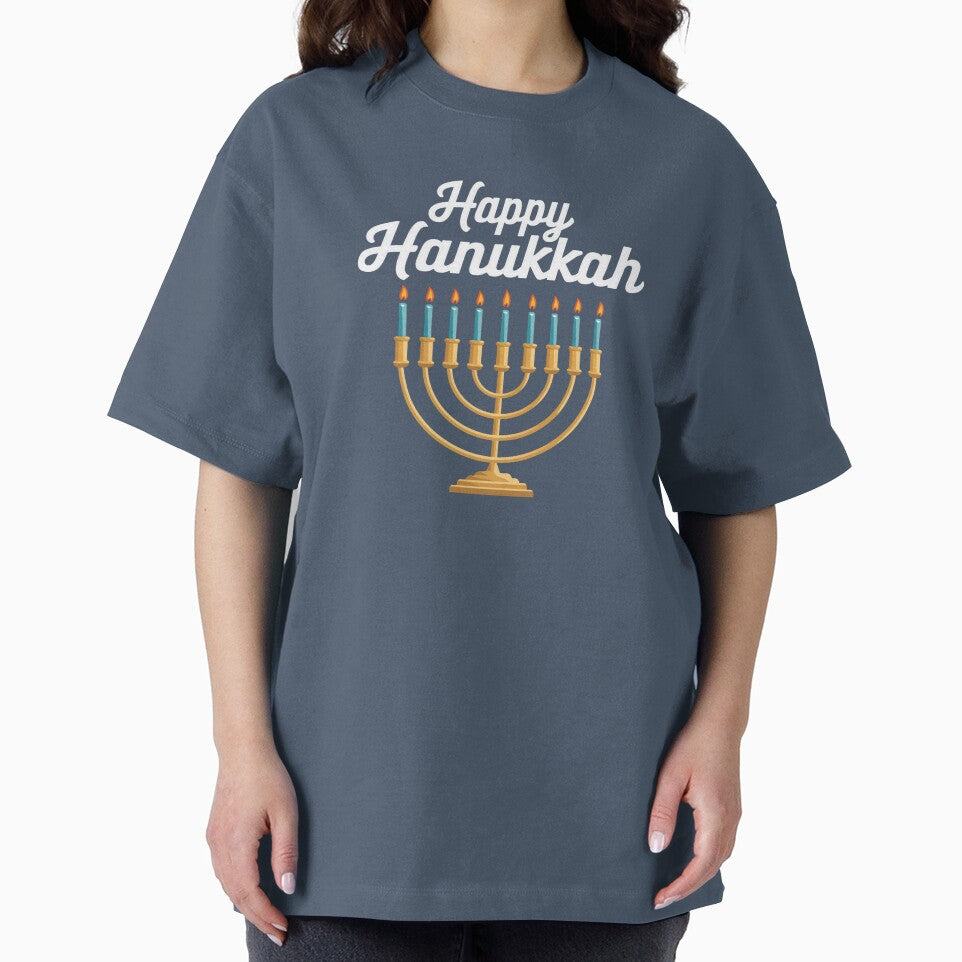 Happy Hanukkah Menorah by FunkyCatDesigns
