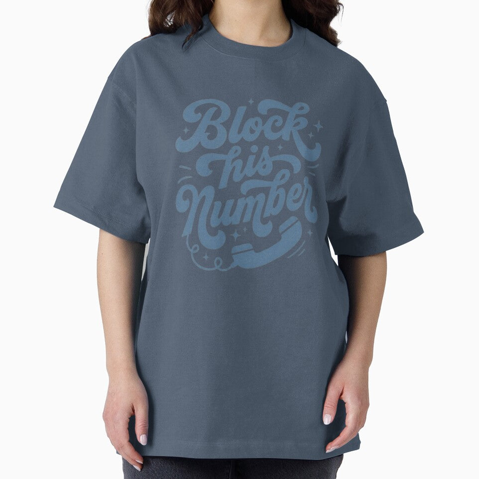 Block His Number Retro Typography, No Contact Era, Breakup Recovery by thesplitshop