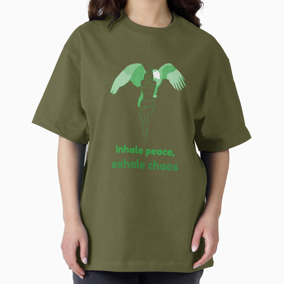 Eagle Yoga Pose Garudasana – Inhale Peace Exhale Chaos Meditation Yoga Design by WellspringXflow