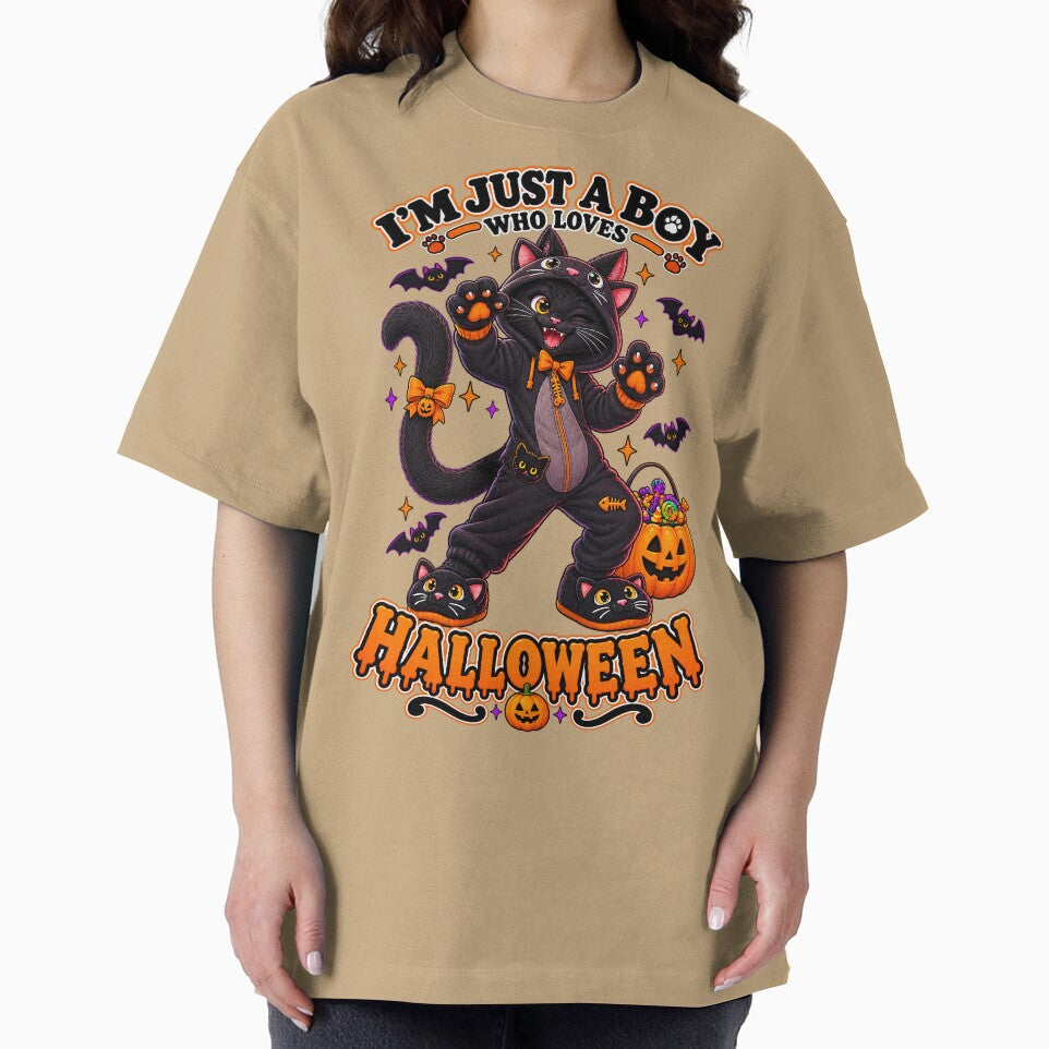 ⭐ CRYPT OR TREAT COLLECTION - BLACK CAT IN TUXEDO CAT COSTUME - HOODED CAT ONESIES - BOY by WheelieGdArt