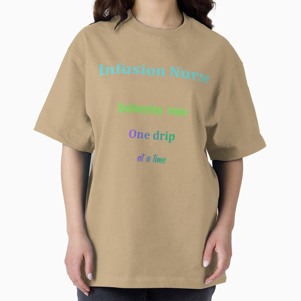 Infusion Nurse Quote – Delivering Hope One Drip at a Time (with multi-color font) by LynnLLewis