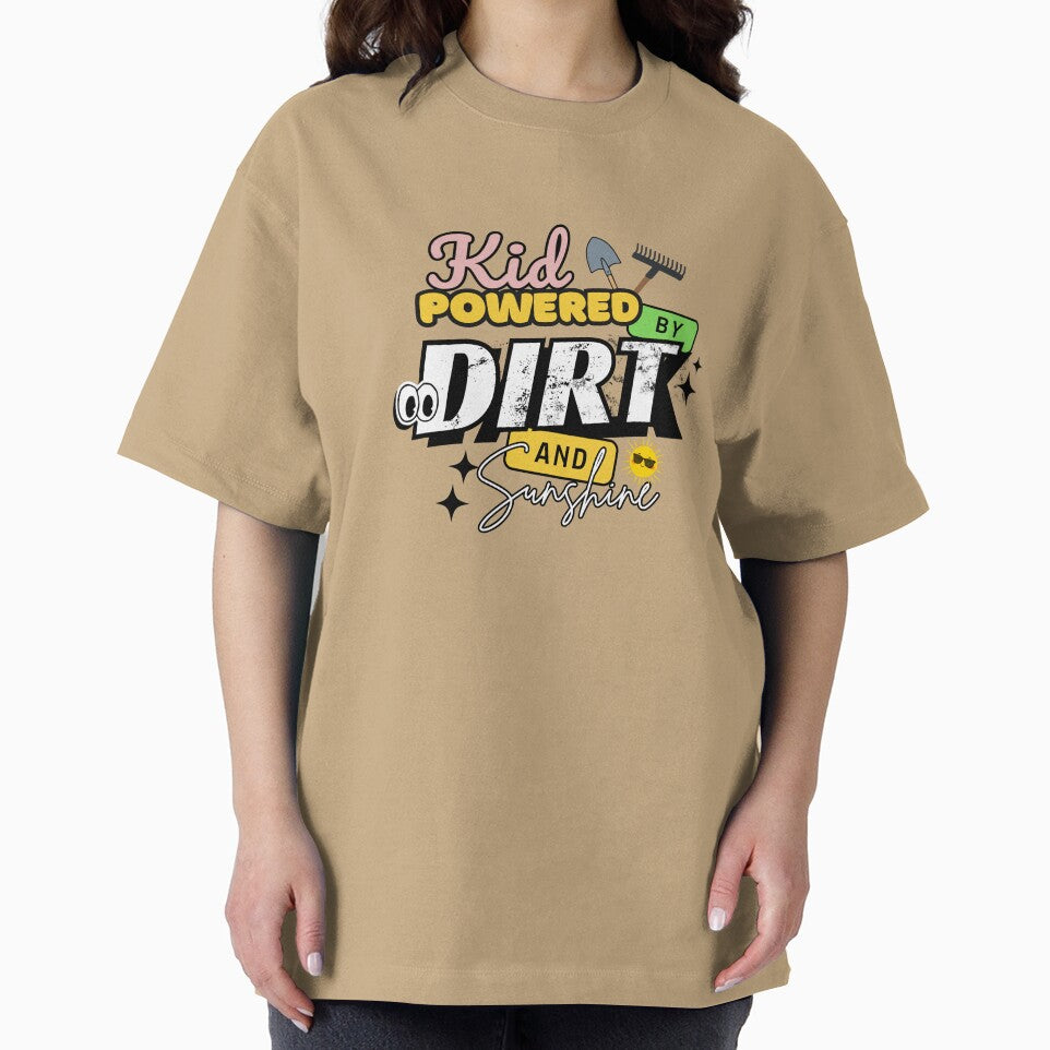 Kid Powered by Dirt and Sunshine - Kids gardening gift by Patternrealm