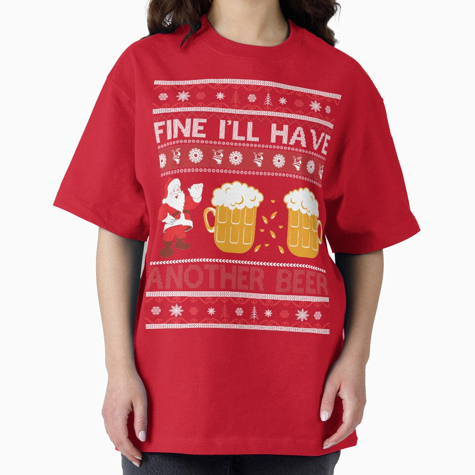 Funny Ugly Christmas Beer Sweatshirt Pullover Sweatshirt by MichaelGrace