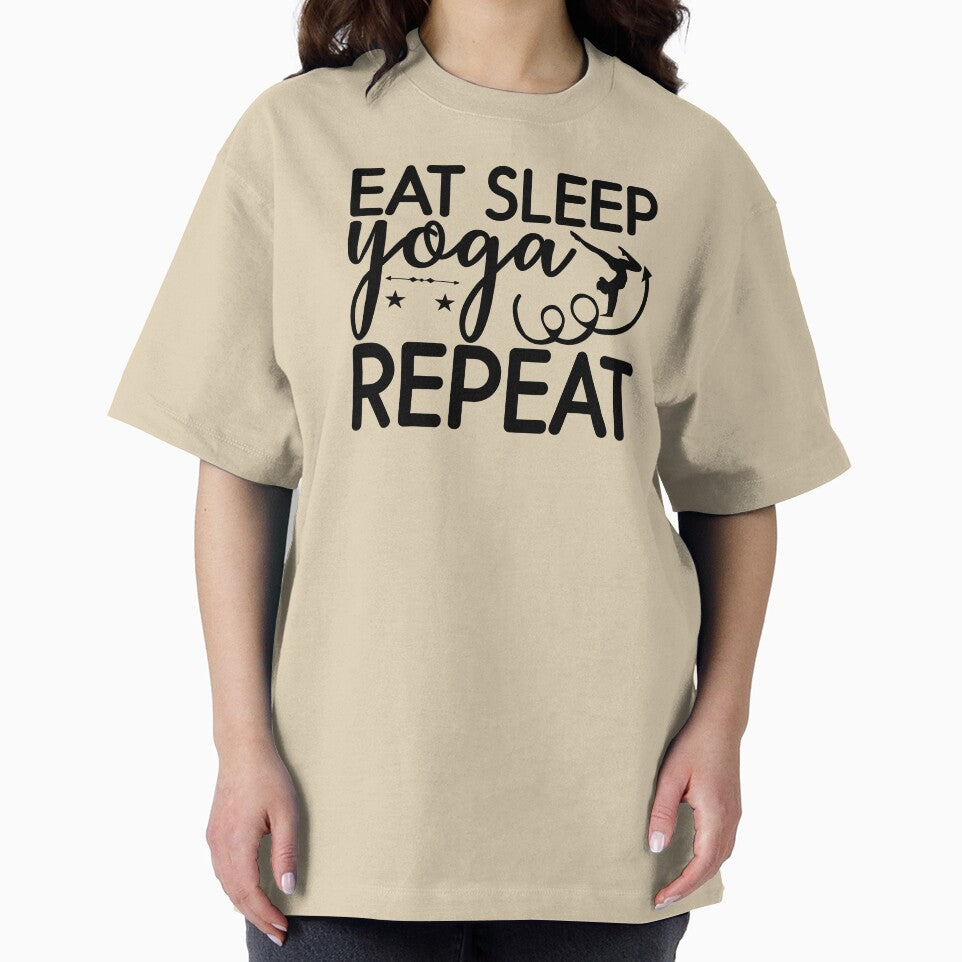 Yoga Saying Eat Sleep Yoga Repeat Motivational Quote by SoccaTamam
