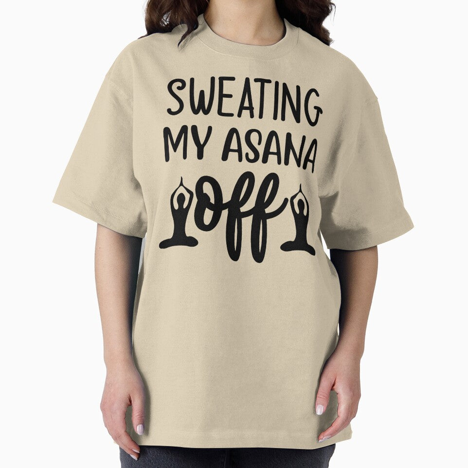 Yoga Saying Sweating My Asana Off Motivational Quote by SoccaTamam