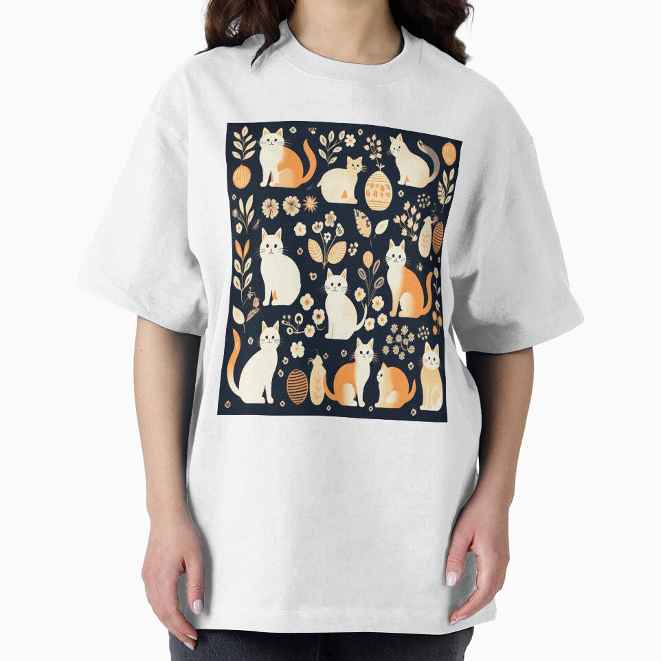 Boho - Abstract Blue Cat Pattern by PatternInArt