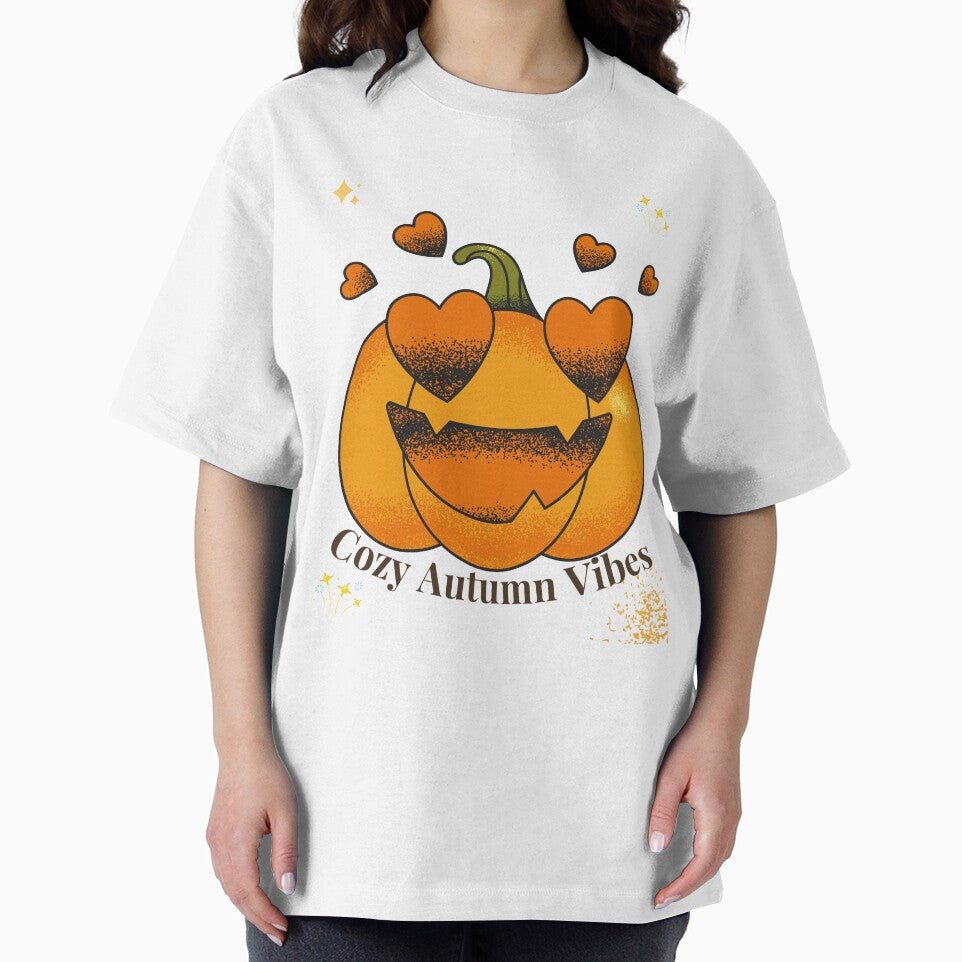 Cozy Autumn Vibes T-Shirt | Fall Aesthetic Minimalist Leaf Shirt | Pumpkin Spice Season Tee by VijayanAshokan