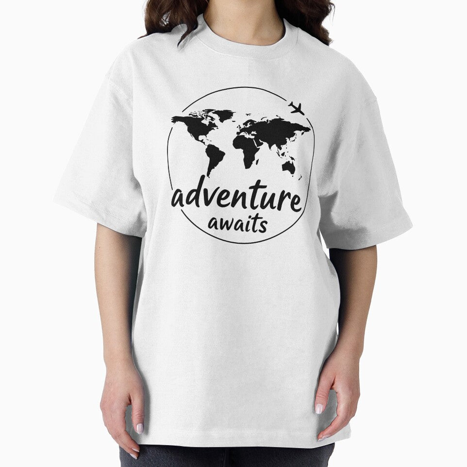 Adventure Awaits Travel World Map Airplane Design by Azulinyo