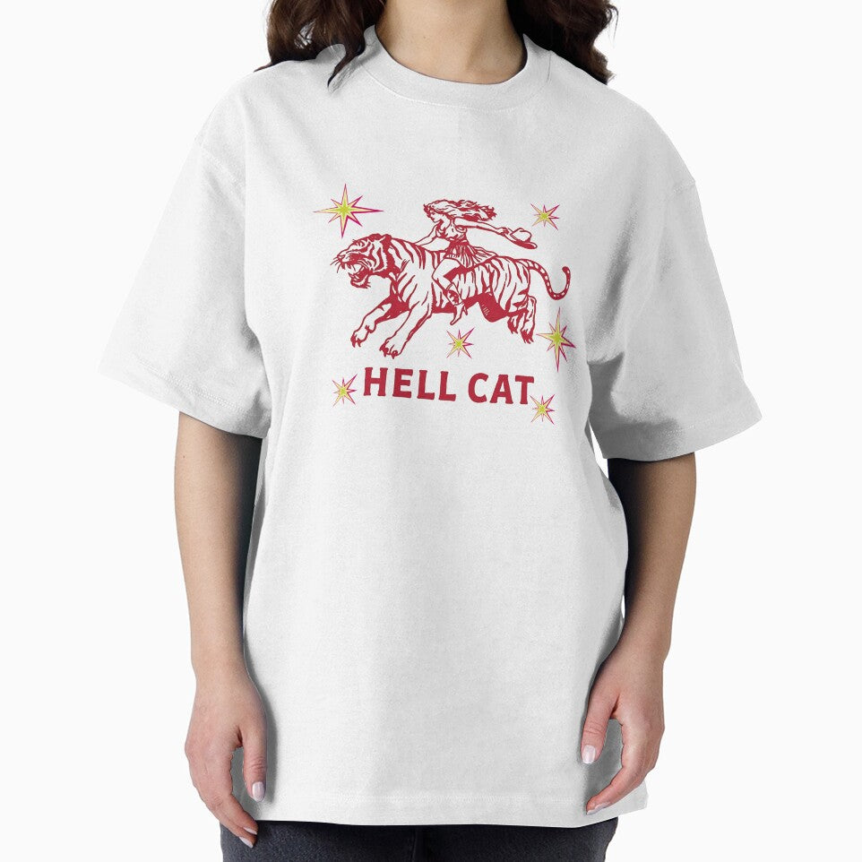 Vintage Cowgirl Hell Cat T-Shirt - Retro Cowgirl Western Shirt - Aesthetic Tee - Tiger Shirt - Funny Trendy Shirt - Gift for Her or Him by ezuldeen48