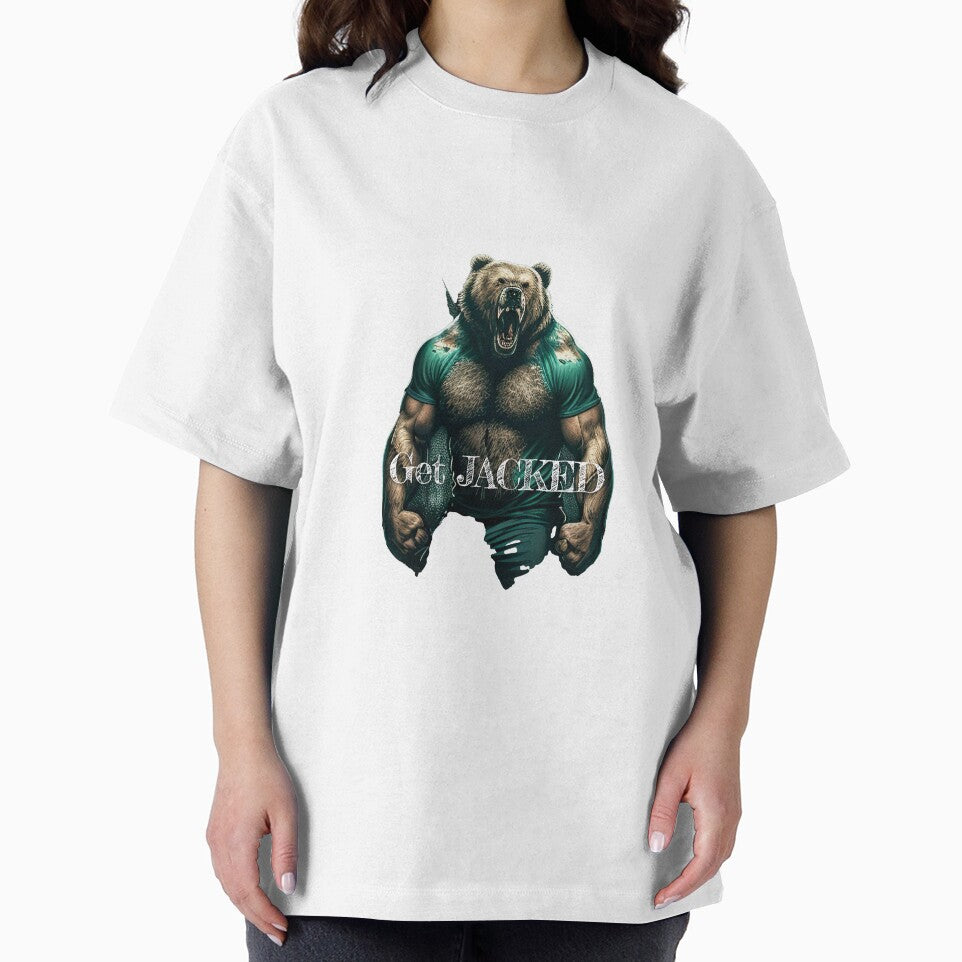 Get JACKED Bodybuilding Fitness Gym Workout Exercise Merch Print  Design by tengamerx