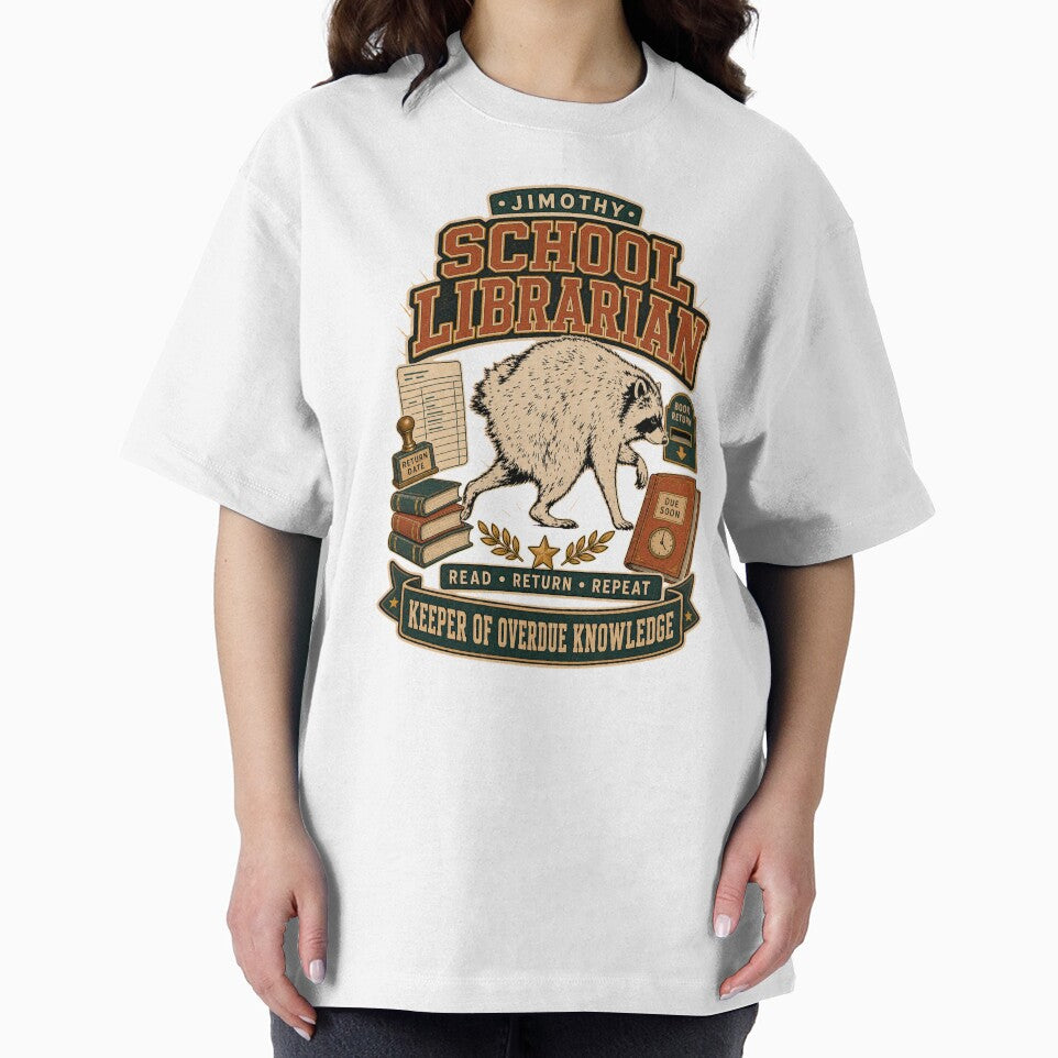 Jimothy Raccoon School Librarian Shirt, Funny Library Staff Book Lover Gift. Funny Comfort Colors, Comfort Colors jimothy shirt. by imad1hkf