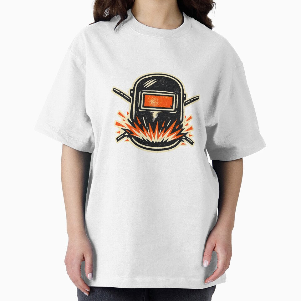 Welder Welding Helmet Sparks Bold Retro Emblem by eignvalue