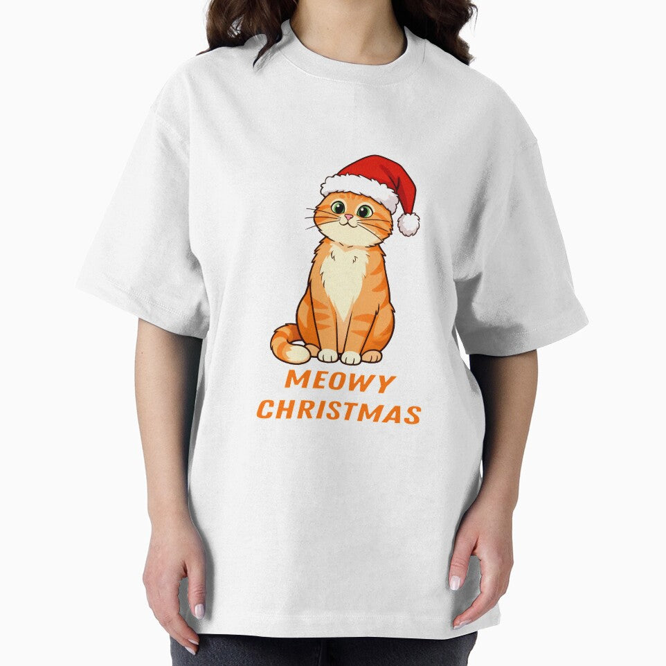 Meowy Christmas Cute Cat | Funny Santa Cat Holiday Gift Design by SmartDesigner-