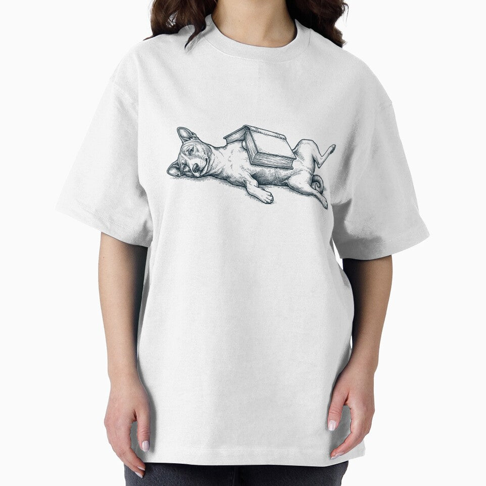 Funny Basenji Reading Book Nap Dog Lover by DoodleTortle