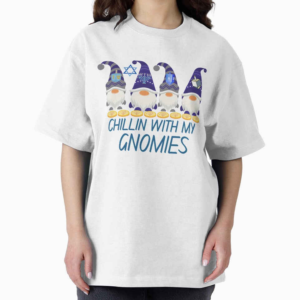 Chillin with my gnomies, Happy Hanukkah Face Mask, Happy Hanukkah Menorah, Jewish Gift, Happy Hanukkah Gift, by prteacool