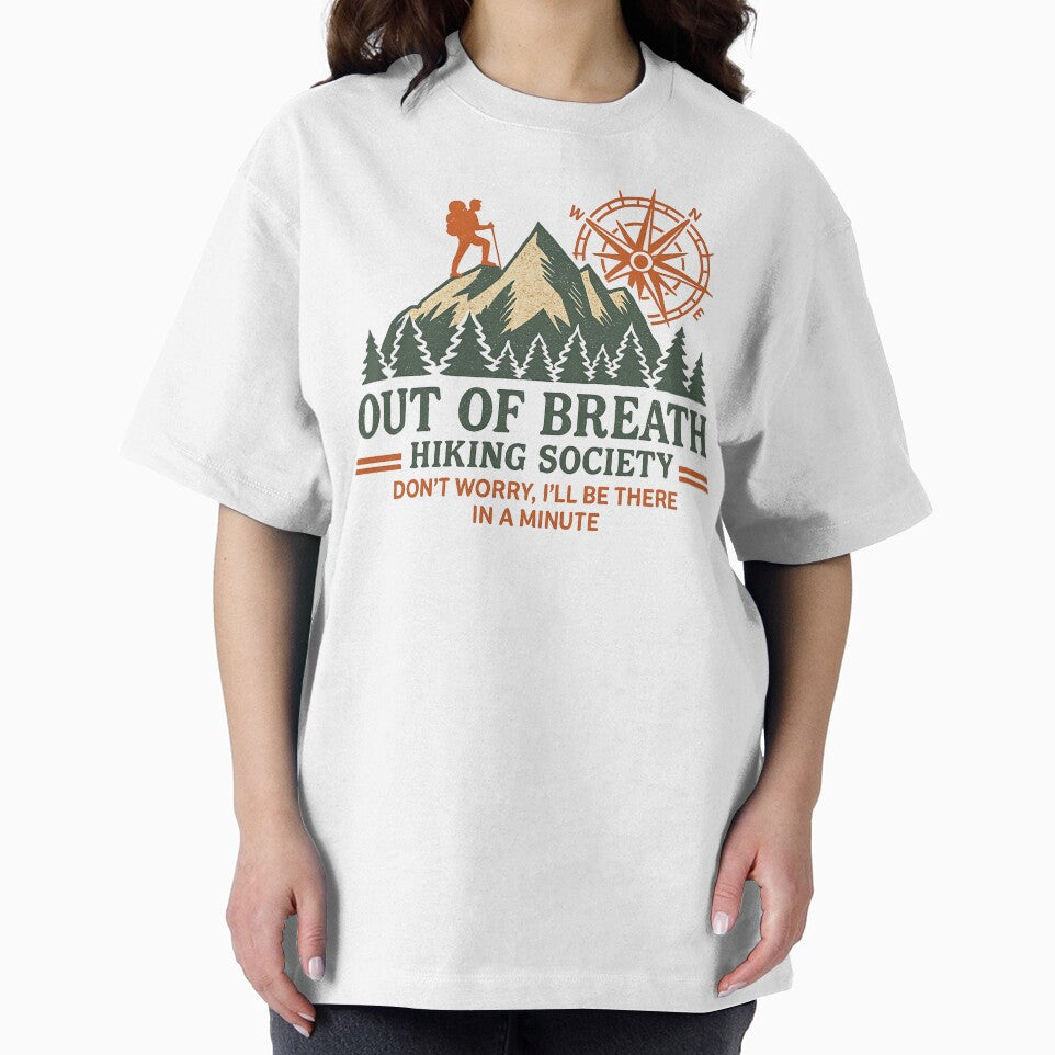 Out of Breath Hiking Society, Hiking Humor, Trail Adventure, Mountain Hiking,Outdoor Enthusiast Gift, Mountain Trail Humor, by Orvista