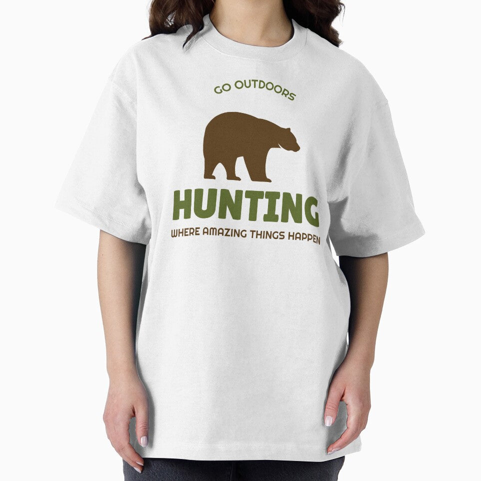 'BEAR HUNTING WHERE AMAZING THINGS HAPPEN' Collection by JRM Tees & More Store