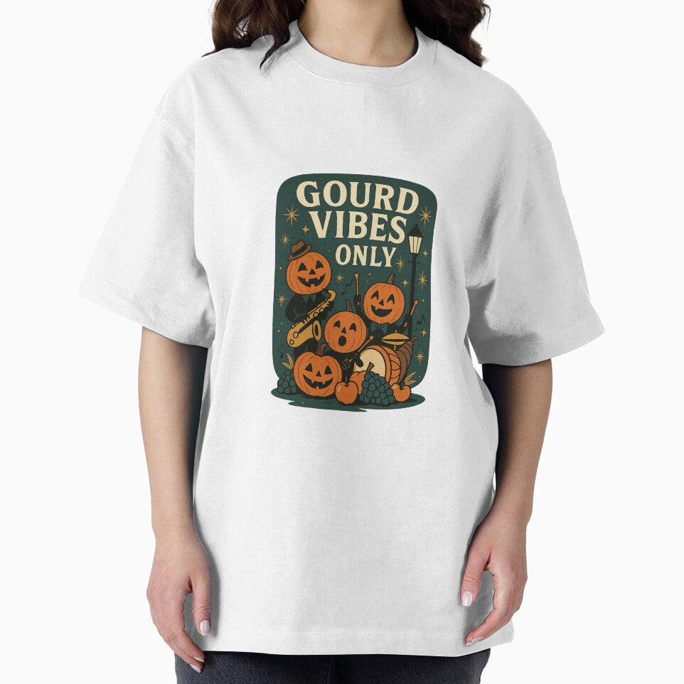 Gourd Vibes Only – Retro Pumpkin Band Funny Halloween Graphic by FluffyCreative