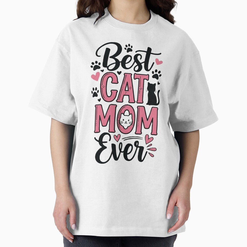 Best Cat Mom Ever Cute Cat Lover Mother's Day Gift T-Shirt by EventDrop