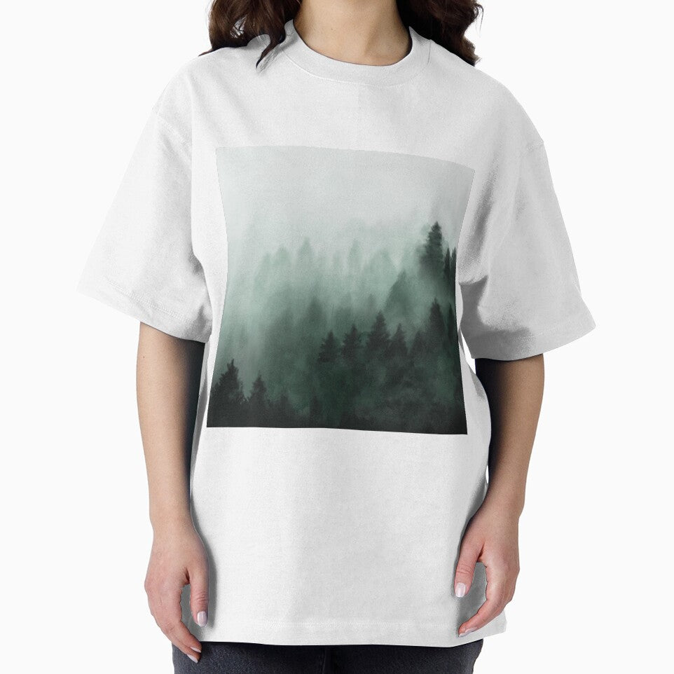 Misty Mountain Forest Painting by missdebi27