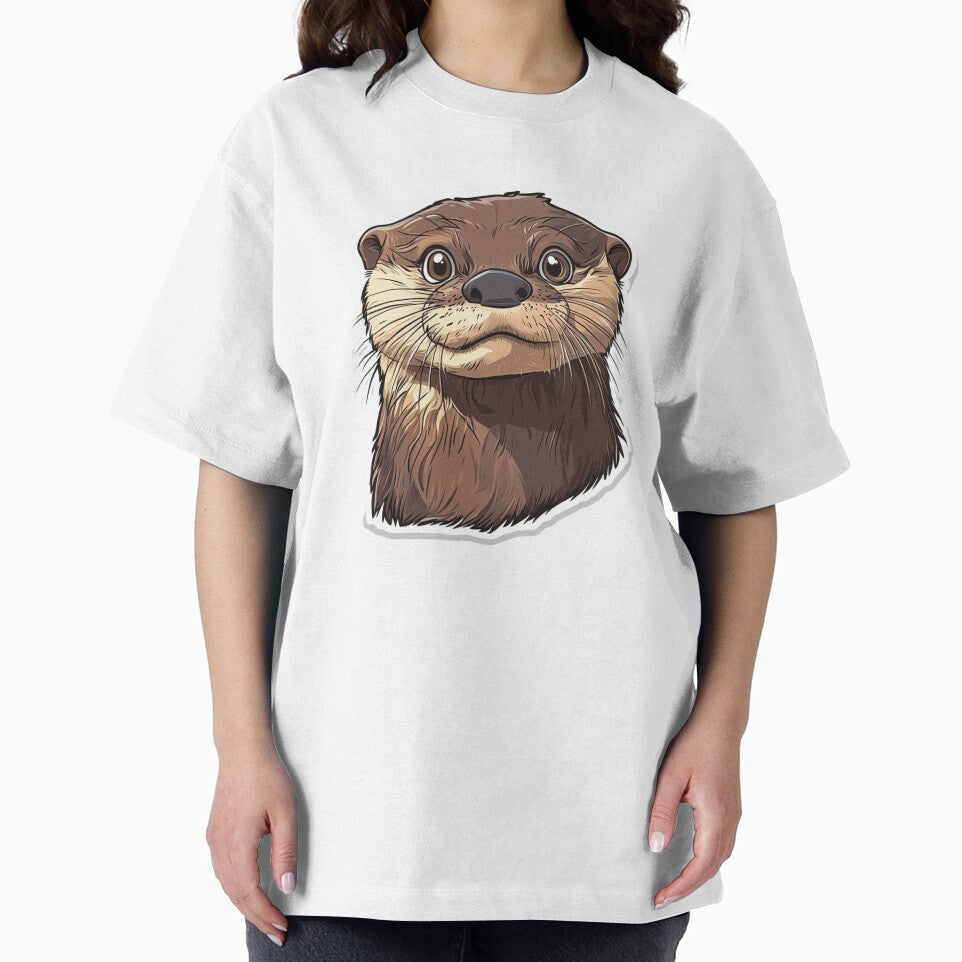 Otter Face Sticker by NicolasGlowArt