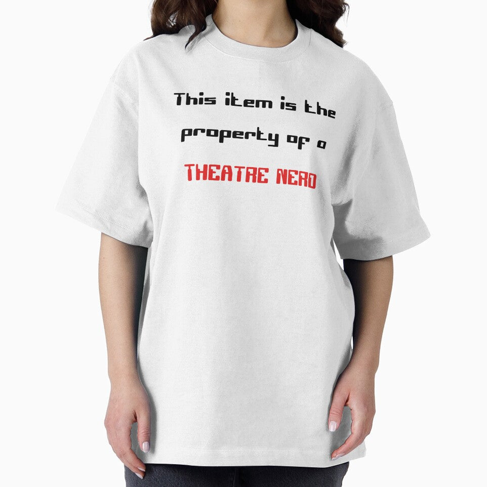 Funny 'This item is the property of a Theatre Nerd' on white gift by Stageystuff