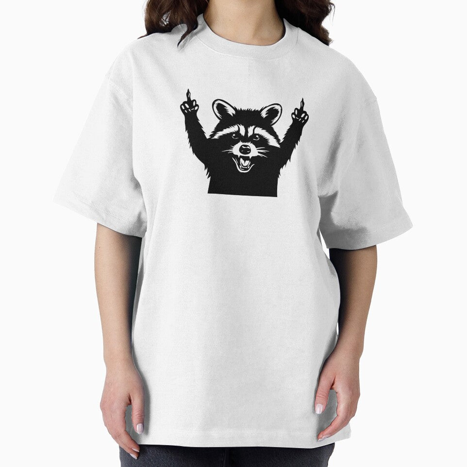 Angry Raccoon showing middle finger by uxcomshop