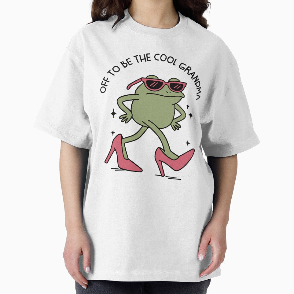 Off to Be the Cool Grandma Funny Frog Meme Gift, Grandparent Humor, Frog Lover Grandma Shirt, Quirky Meme Grandma Design, Funny Granny Apparel by gunaone-design