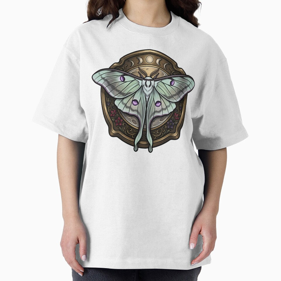 Gothic Luna Moth Pale Celestial Harvest Moon by IllumeInk
