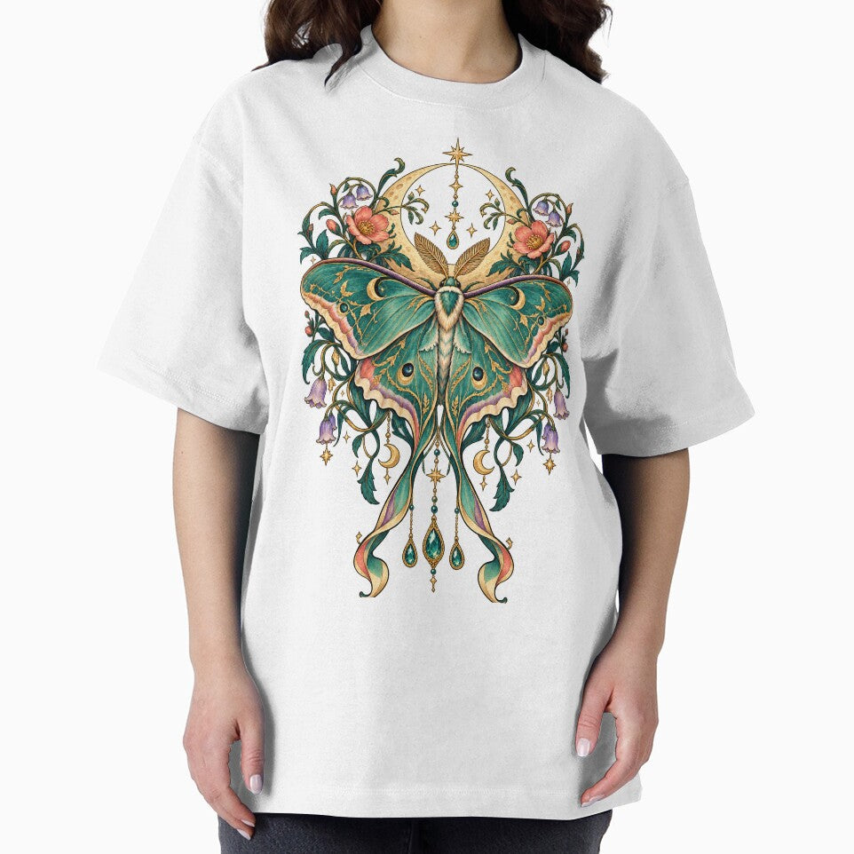 Celestial Luna Moth Moon Garden by Beautifully Unhinged