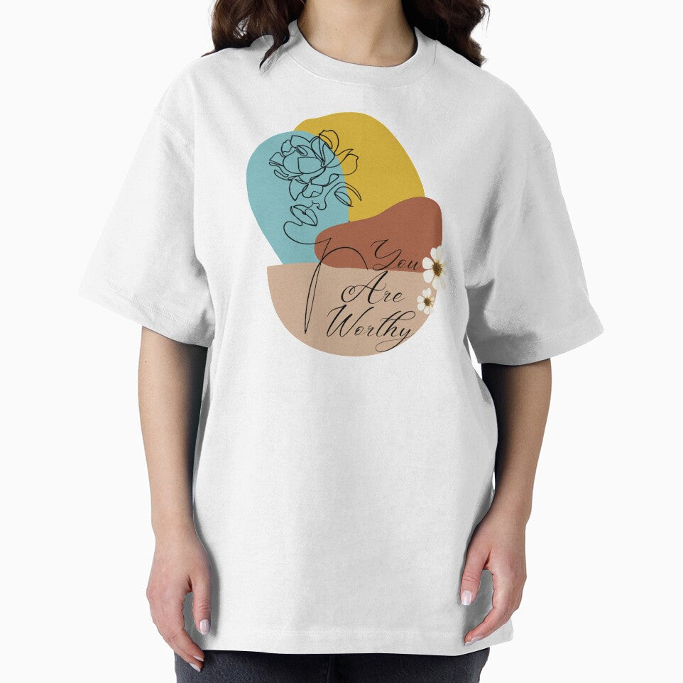 You Are Beautiful | You Are Worthy | You Are Enough | Motivational Graphic Typography | Line Art by Words Have Life Christian T-Shirts & More