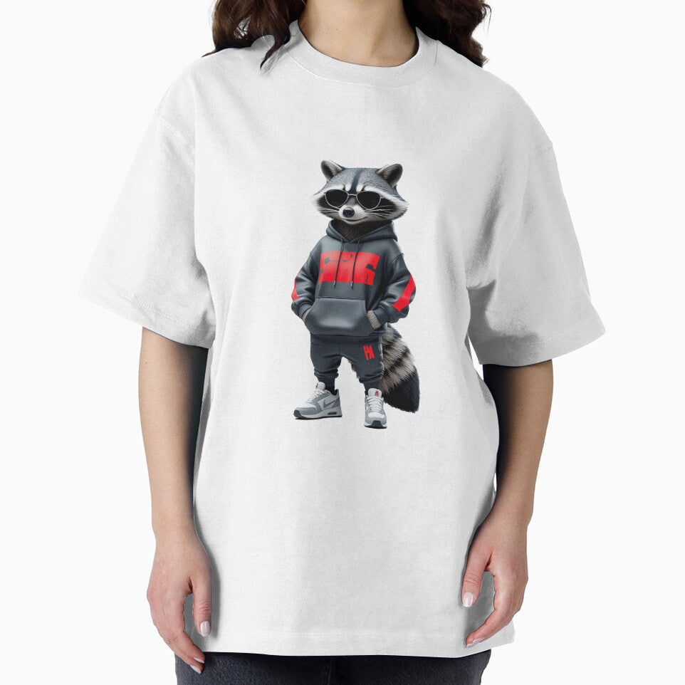 Cool Raccoon in Streetwear Hoodie | Urban Animal Illustration by raccoonmerch