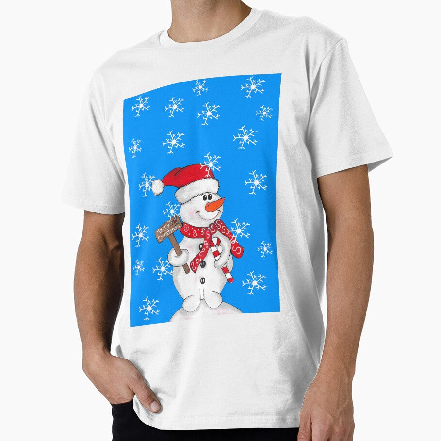Cute Frosty Snowman - by Sartoris Art