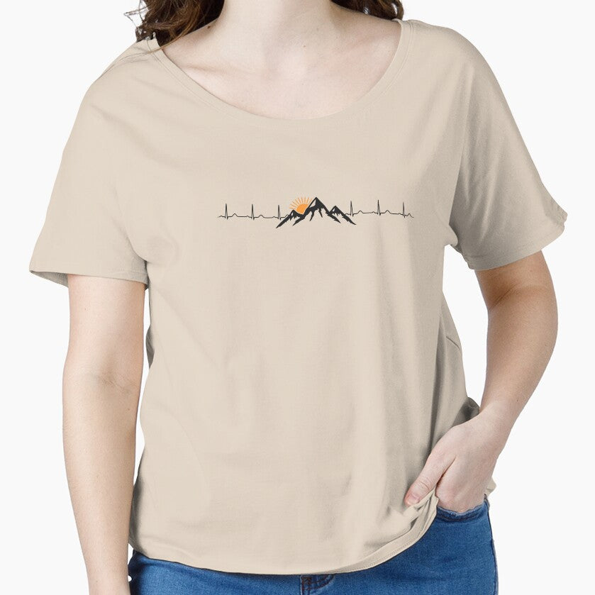 Mountains Are My Heartbeat – EKG Mountain Line Art Design by Art Happens